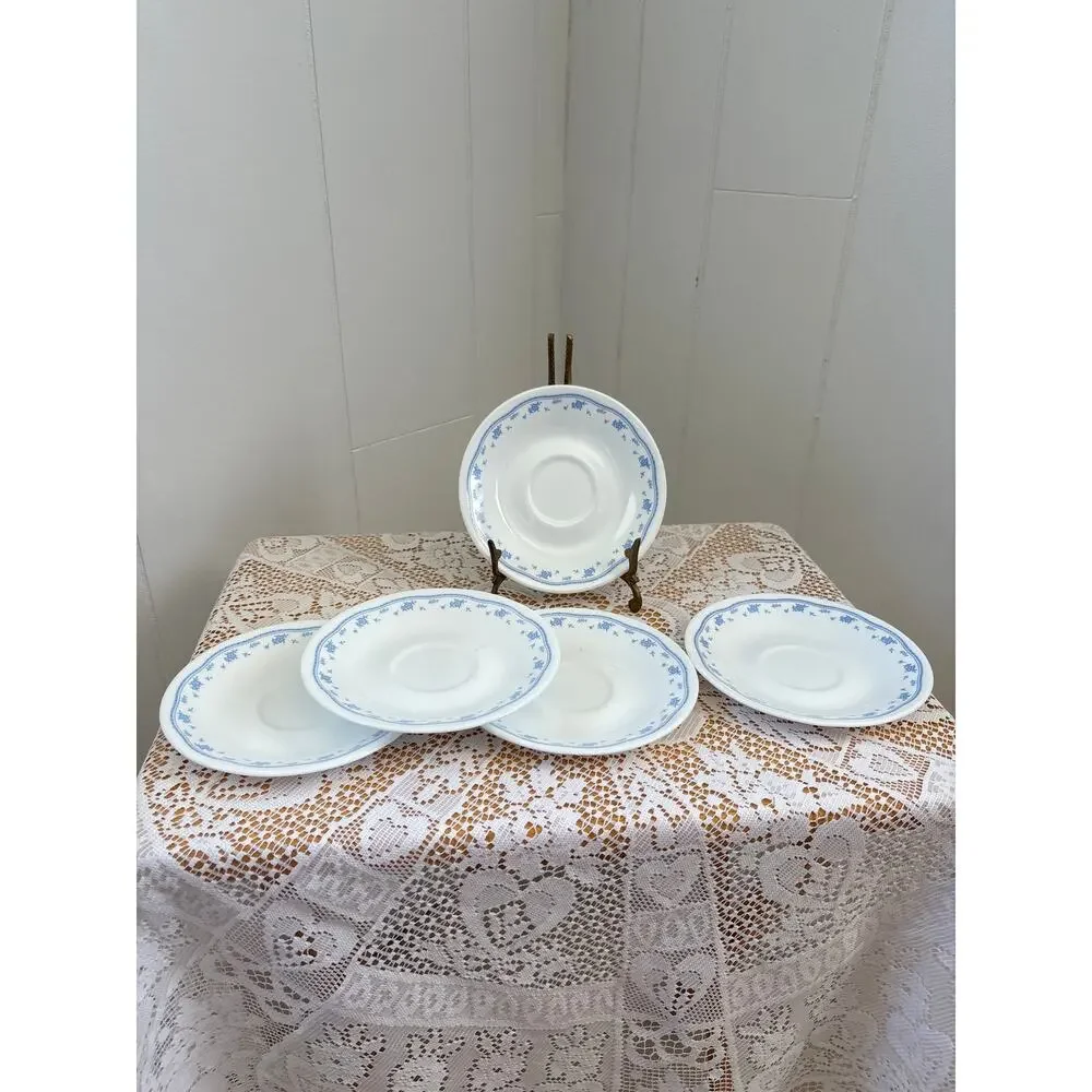 Corelle “Morning Blue” Replacement Saucers, Set of 5